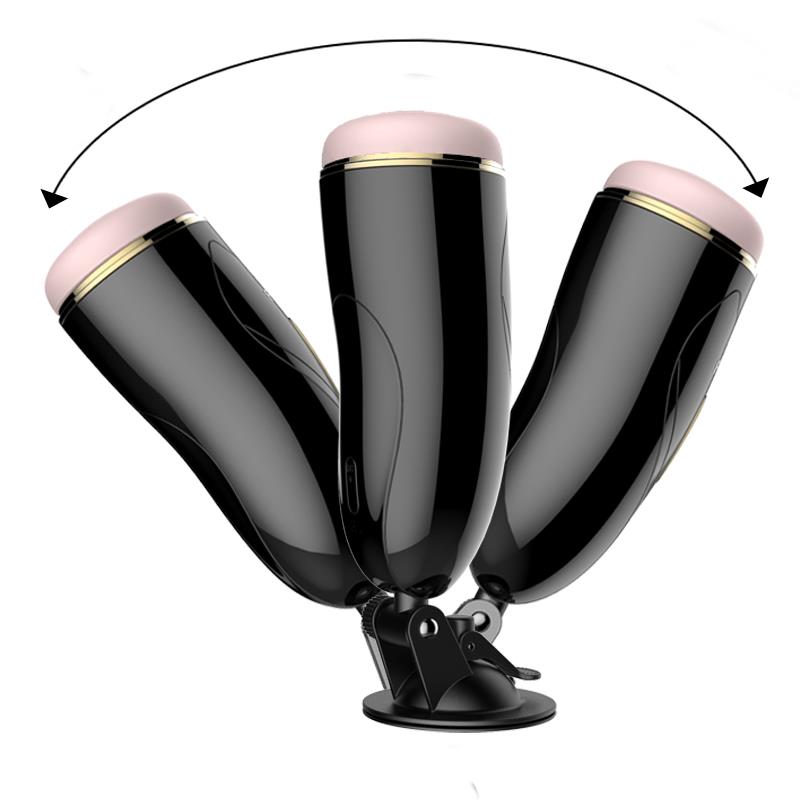Foxshow - 63-00033 - Masturbator-Vibrating Masturbation Cup USB 7 + Interactive Function / Talk Mode - Luxury Giftbox - Black