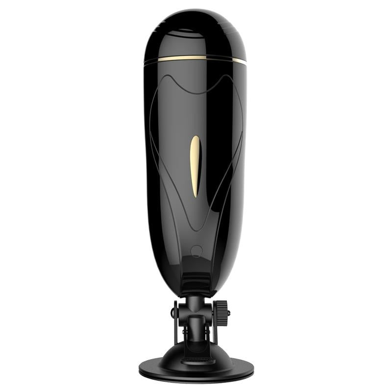 Foxshow - 63-00033 - Masturbator-Vibrating Masturbation Cup USB 7 + Interactive Function / Talk Mode - Luxury Giftbox - Black