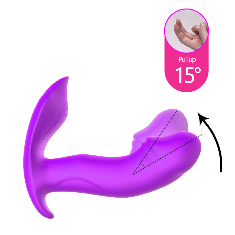 Foxshow - 63-00036 - Remote Control Panty Vibrator - Heat Function & Voice Control - 10 Function - Rechargeable - 12,5 cm x 9 cm - Luxury Giftbox - Purple