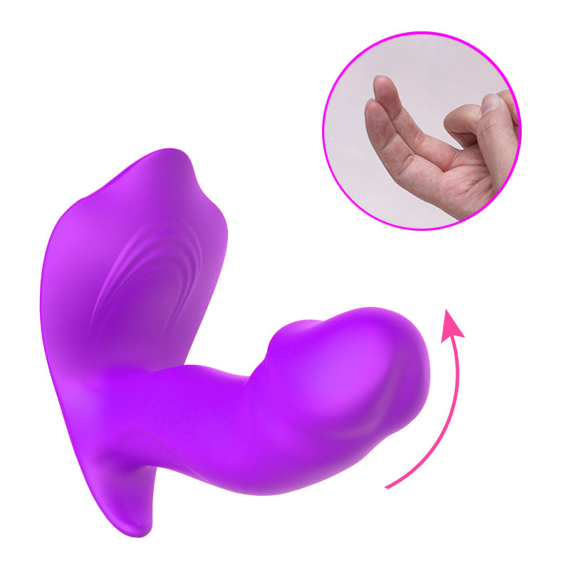 Foxshow - 63-00036 - Remote Control Panty Vibrator - Heat Function & Voice Control - 10 Function - Rechargeable - 12,5 cm x 9 cm - Luxury Giftbox - Purple