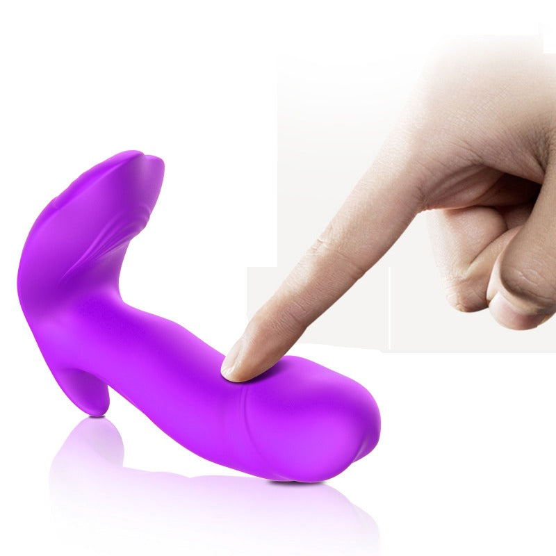 Foxshow - 63-00036 - Remote Control Panty Vibrator - Heat Function & Voice Control - 10 Function - Rechargeable - 12,5 cm x 9 cm - Luxury Giftbox - Purple