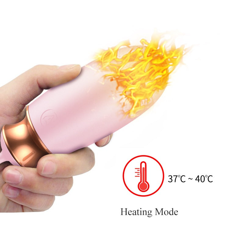 Foxshow Vibrating silicone Love egg Remote control - Rechargeable - Pink - 10 function - Voice Control - Colour box - 63-00037