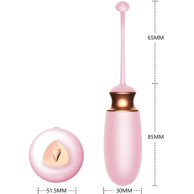 Foxshow Vibrating silicone Love egg Remote control - Rechargeable - Pink - 10 function - Voice Control - Colour box - 63-00037