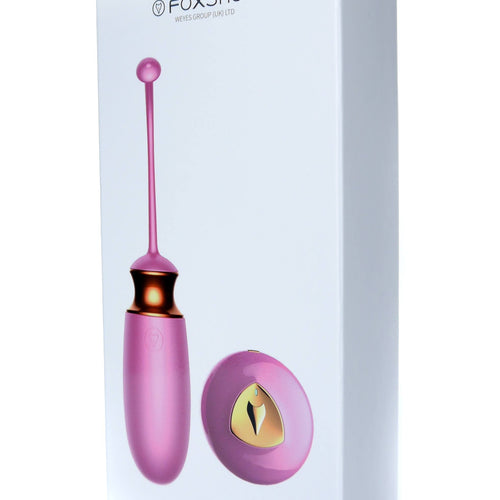 Foxshow Vibrating silicone Love egg Remote control - Rechargeable - Pink - 10 function - Voice Control - Colour box - 63-00037