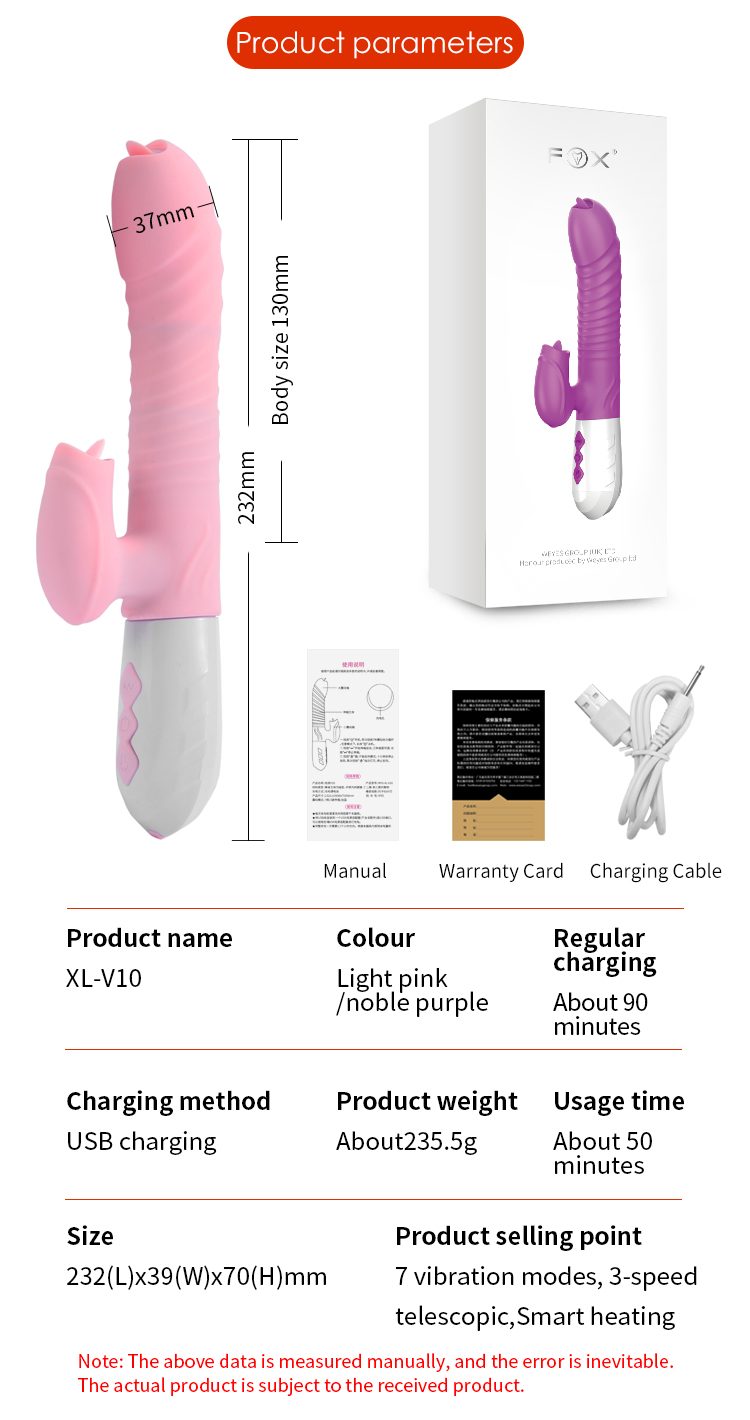 Bossoftoys - 63-00039 - Vibrator - Silicone - USB - 7 Function - Thrusting Function - Heating