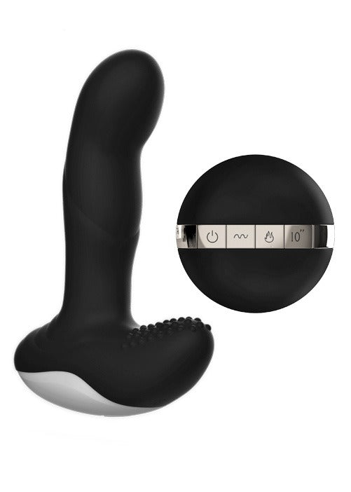 Boss of Toys - Vibrator - Silicone Massager - USB - 7 Function - Pulsator - Heating - Black - 63-00040