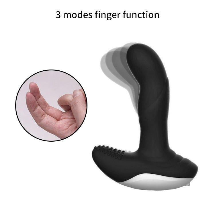 Boss of Toys - Vibrator - Silicone Massager - USB - 7 Function - Pulsator - Heating - Black - 63-00040