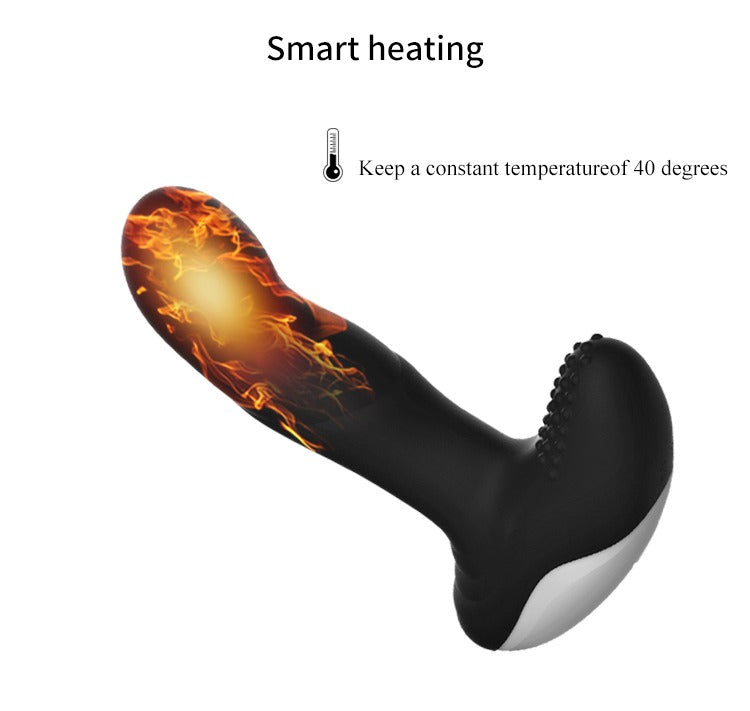 Boss of Toys - Vibrator - Silicone Massager - USB - 7 Function - Pulsator - Heating - Black - 63-00040