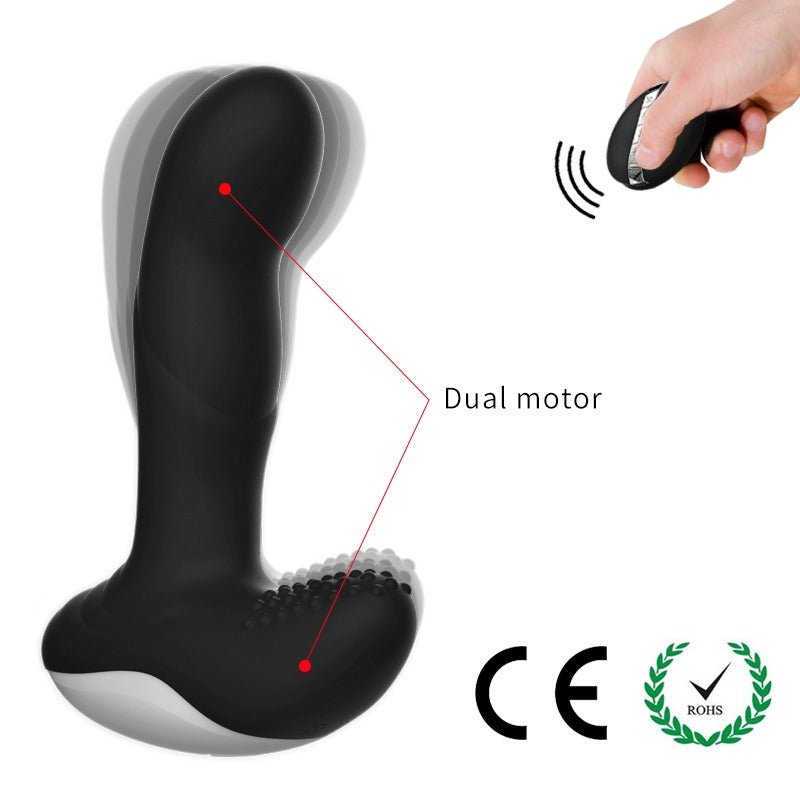 Boss of Toys - Vibrator - Silicone Massager - USB - 7 Function - Pulsator - Heating - Black - 63-00040