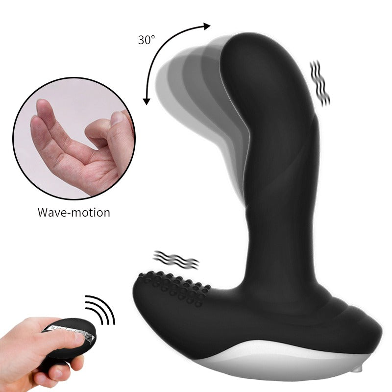 Boss of Toys - Vibrator - Silicone Massager - USB - 7 Function - Pulsator - Heating - Black - 63-00040