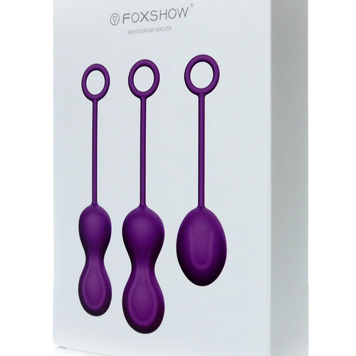 Foxshow - 63-00044 - Kegel ball 3 Pack set - 7,9 cm / 7,4 cm / 4,7 cm - Purple - Geisha ball set
