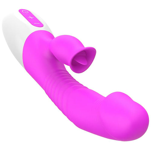 Boysoftoys - 63-00048 - Vibrator - Silicon - Stimulator - 7 Functions and Heating Mode -Purple