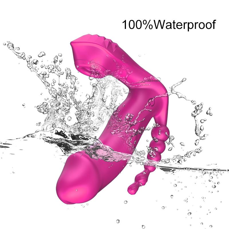 Foxshow - 63-00050 - Silicone Panty Vibrator - USB rechargeable - 7 vibrations - Heating - 7 Frequency Of Sucking - Luxury Giftbox - Pink