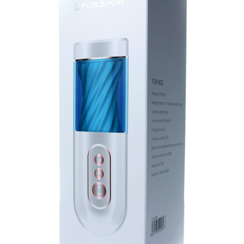 Foxshow - 63-00052 - Big size - 27,5 Cm - Masturbator cup - Sound Vibrating, Flashing Masturbation - USB rechargeable - 7 Function - Dia outside 8 cm