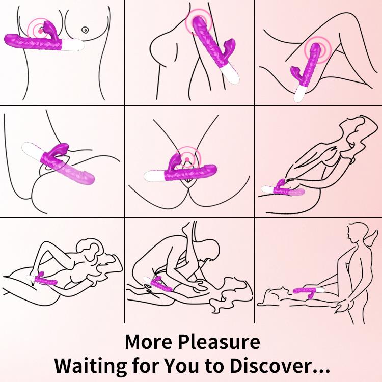 Foxshow - 63-00054 - Airsucker & G spot Vibrator -Silicone- Up & down also - 7 function - 23cm length - 3 Thrusting - Heating - 7 Frequency Of Sucking - Luxury Giftbox - Purple