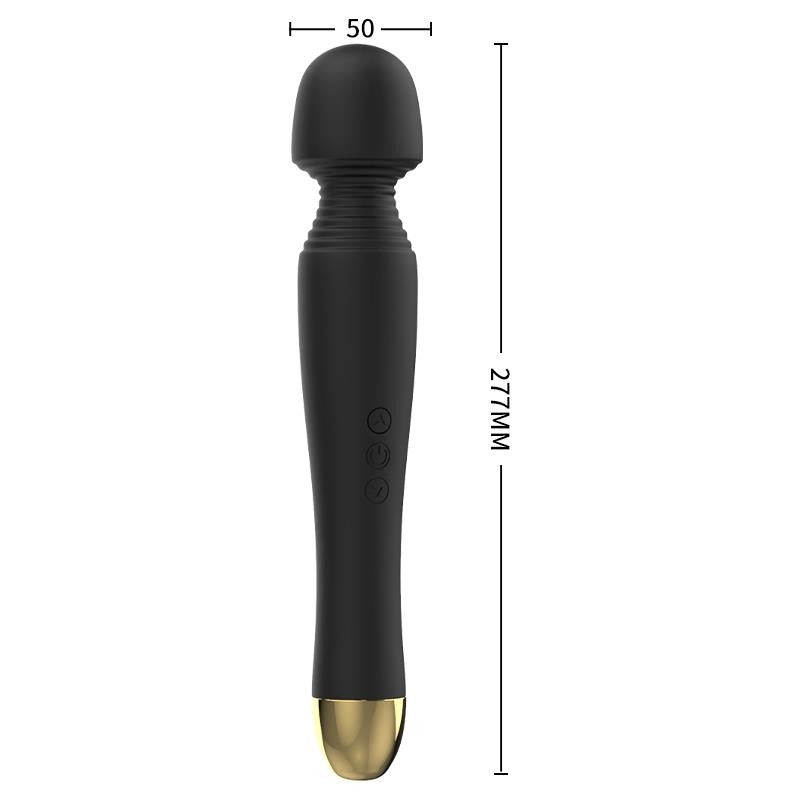 Bossoftoys - 63-00060 - Stimulator - Silicone Massager Black USB - 6 Vibrations - Mini wand