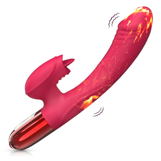 Foxshow - 63-00071 - Heated Silicone G Spot & Clit Stimulating Vibrator - 10 Mode - Pink