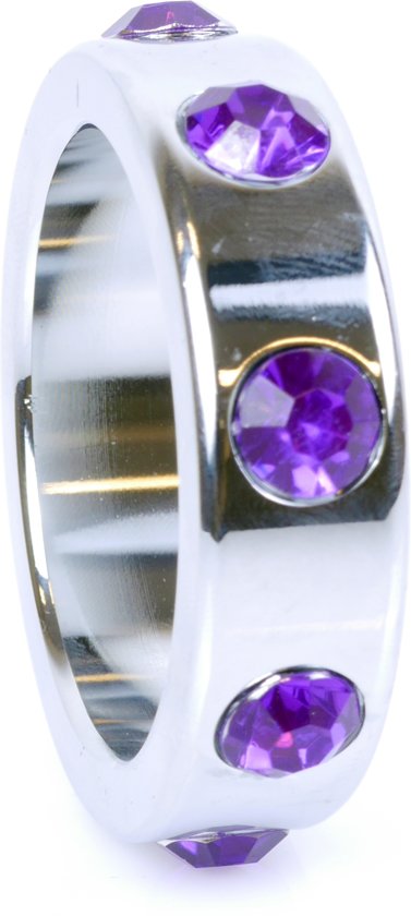 Bossoftoys - 64-00006 - Metal - Cockring - Diamonds - Purple - Large