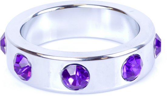 Bossoftoys - 64-00006 - Metal - Cockring - Diamonds - Purple - Large