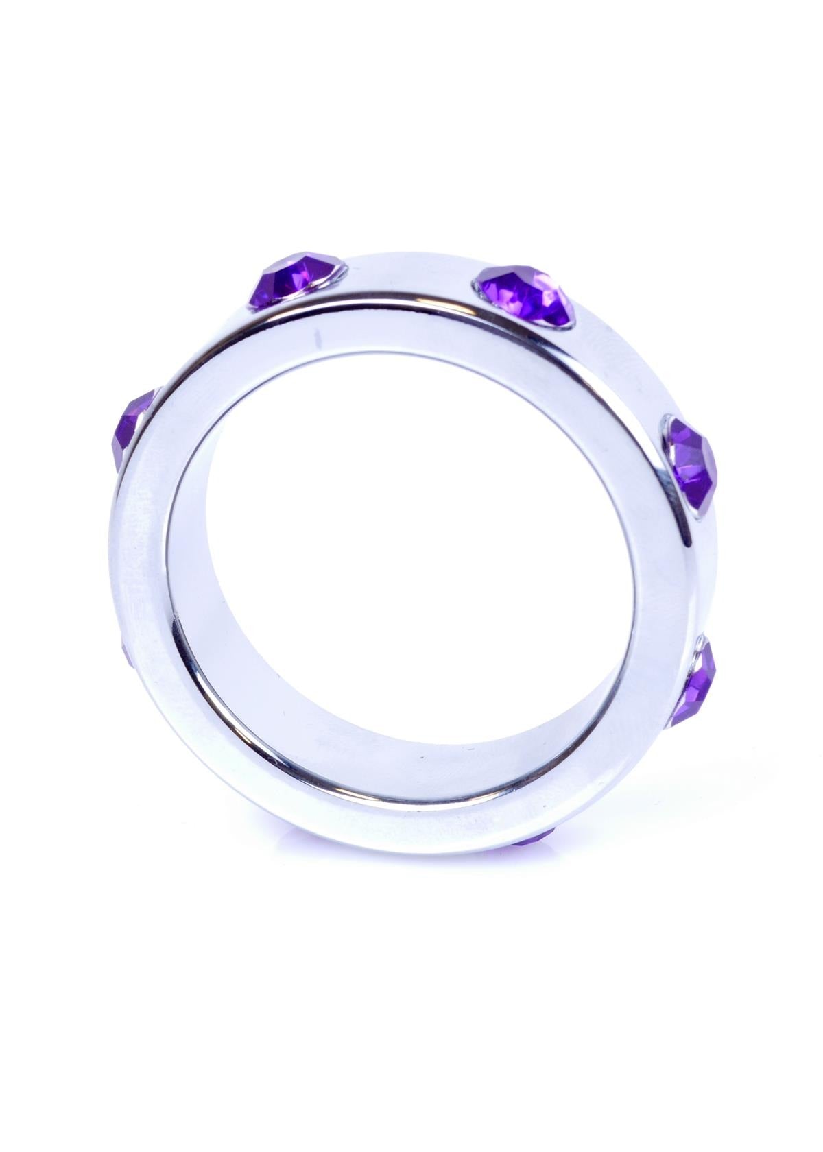 Bossoftoys - 64-00006 - Metal - Cockring - Diamonds - Purple - Large