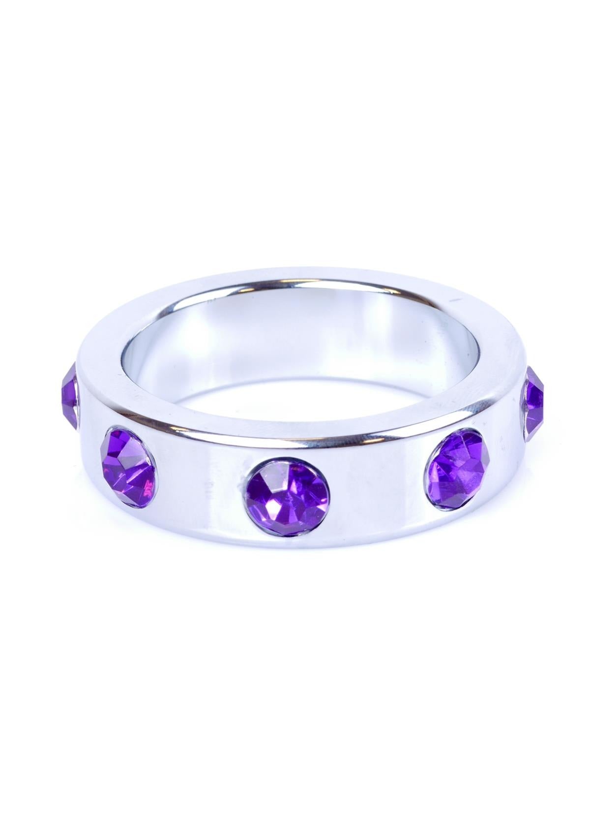 Bossoftoys - 64-00006 - Metal - Cockring  - Diamonds - Purple - Large