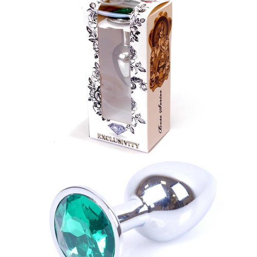 Boysoftoys - 64-00011 - Plug - Silver - Anal - Green - 7 cm - dia 2,7 cm - Colour window box