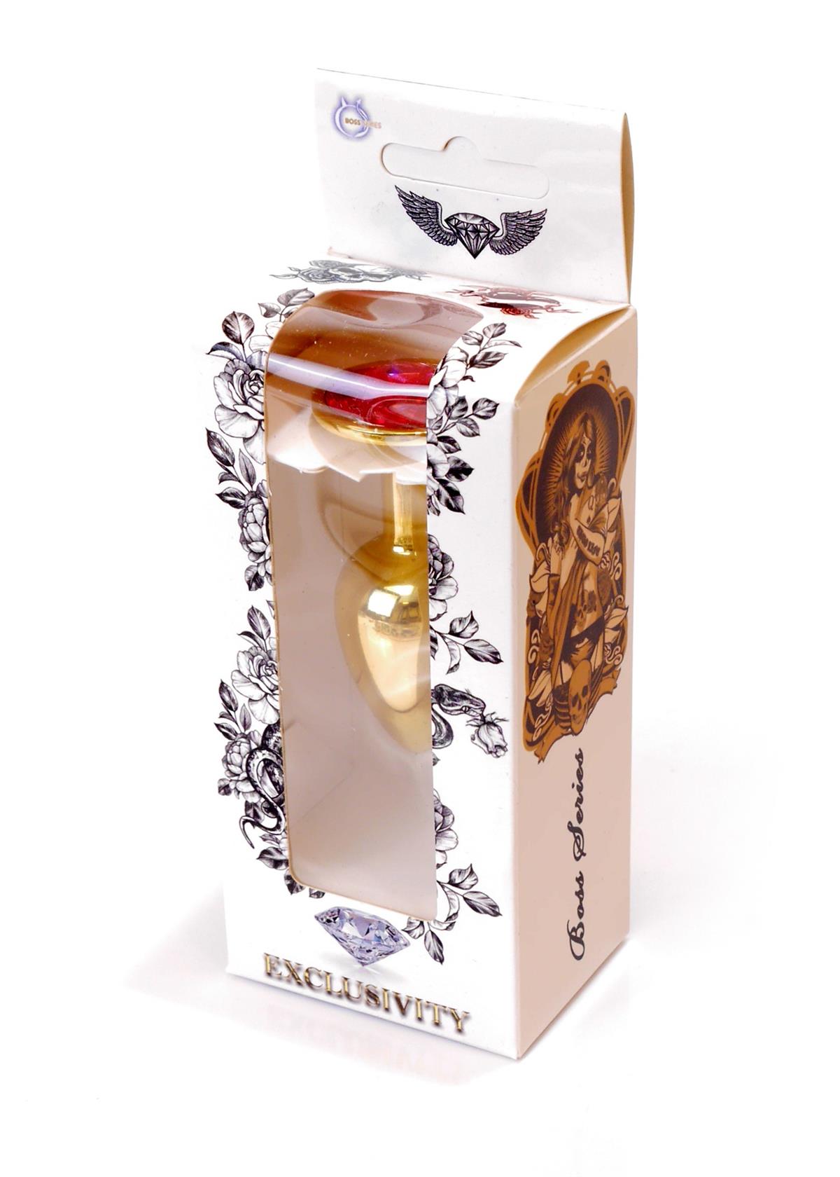Bossoftoys - 64-00017 - Plug - Gold - Anal - Pink - colouw window box