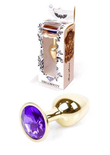 Boysoftoys - 64-00025 - Plug - Gold - Anal - Purple stone - attractive colour window box