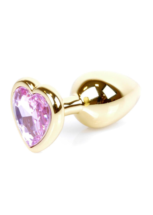 Boysoftoys - Gold Plug Heart Design Rose - Anal Plug - 64-00036