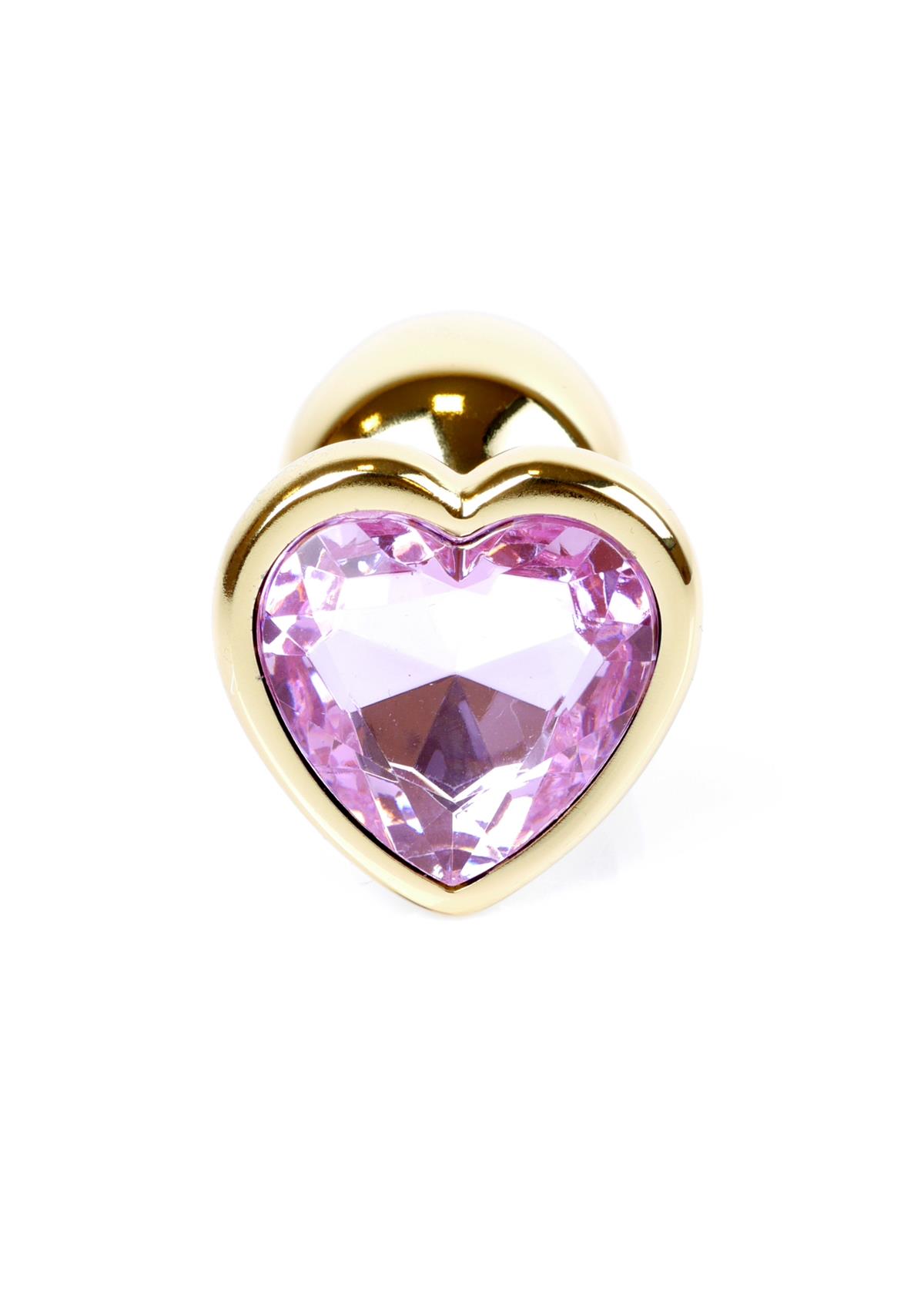 Bossoftoys - Gold Plug Heart Design Rose - Anal Plug - 64-00036