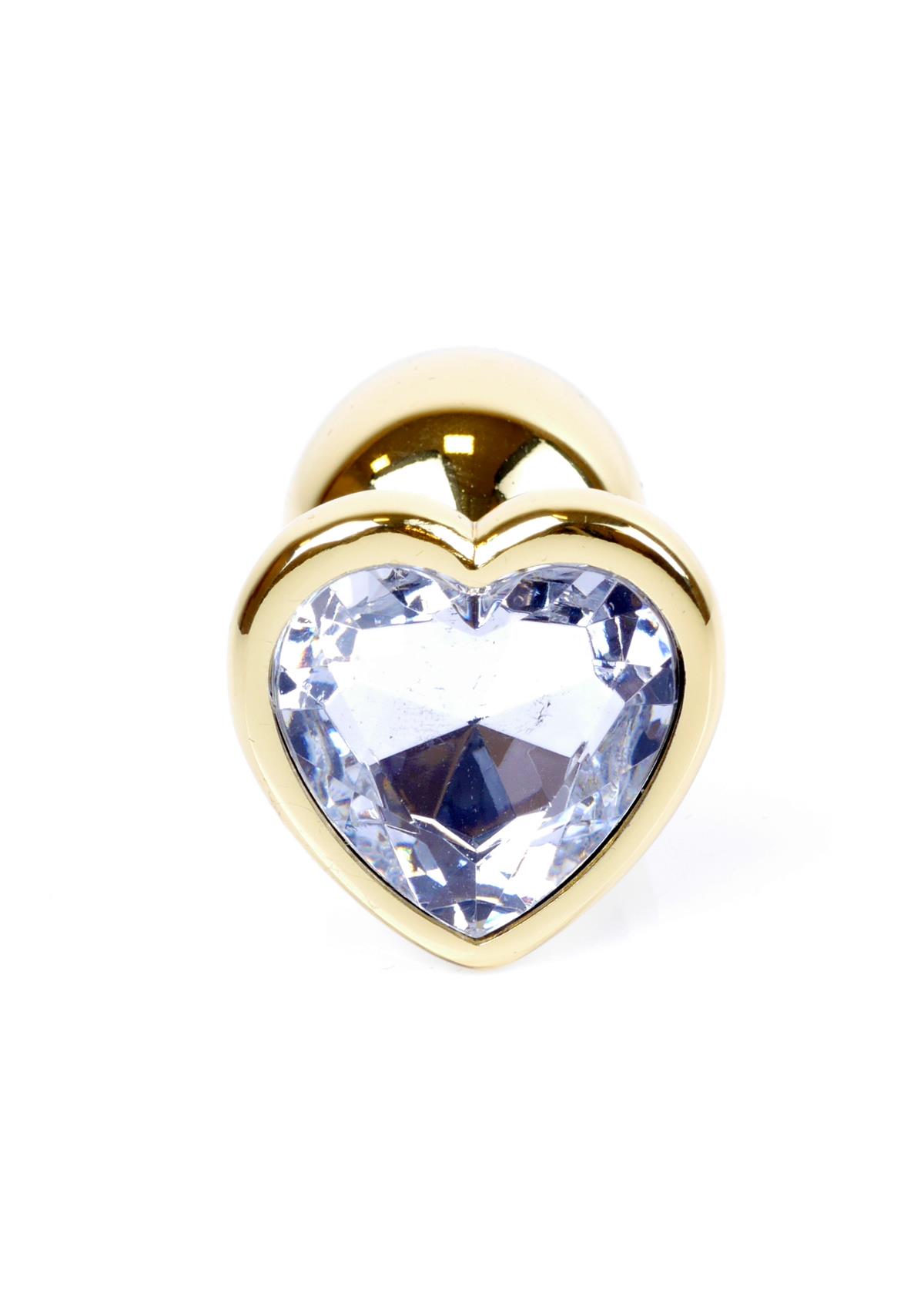Bossoftoys - 64-00039 - Plug - Gold - Anal - Heart - Clear