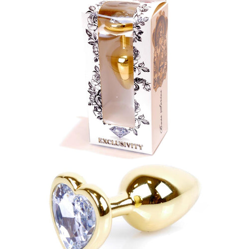 Boysoftoys - 64-00039 - Plug - Gold - Anal - Heart - Clear