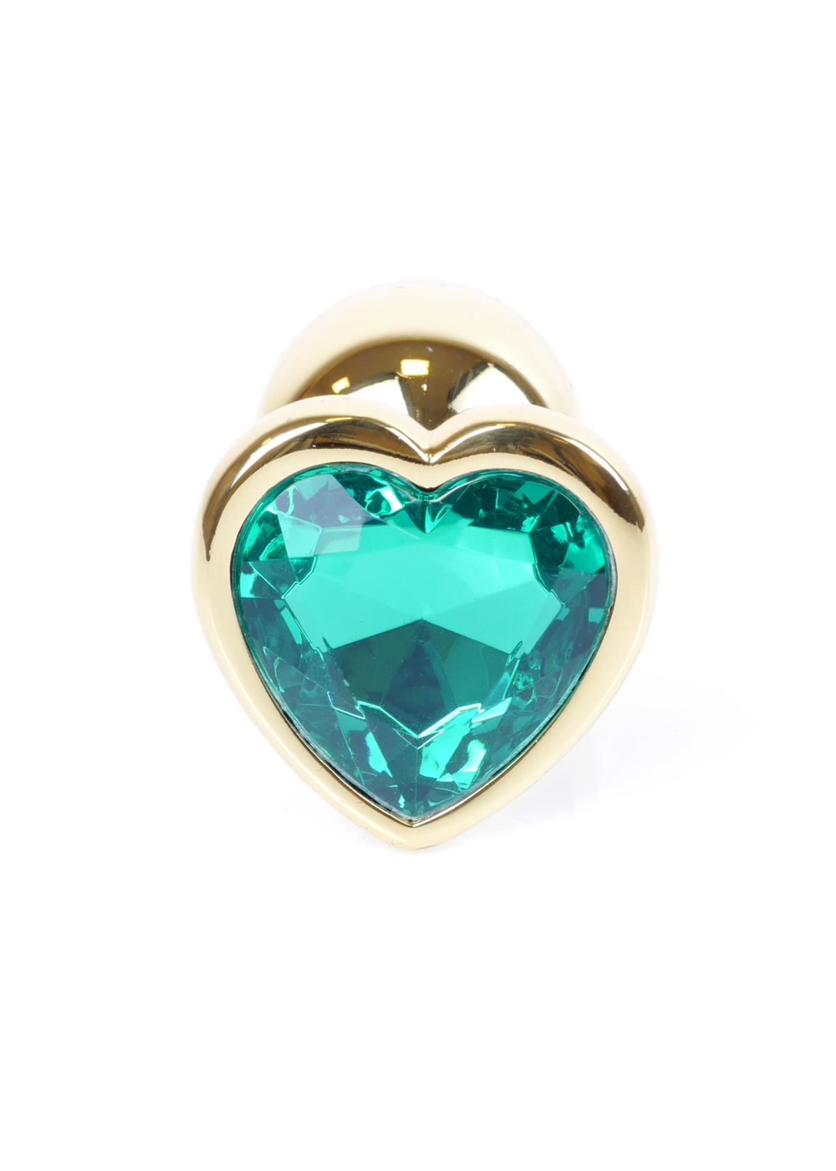 Bossoftoys - 64-00042 - Plug - Gold - Anal - Heart - Green