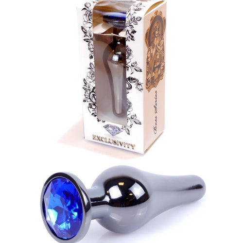 Boysoftoys dark silver Butt Plug - Anal - Dark Blue - lenght 9,5 cm - dia 3 cm - 64-00059