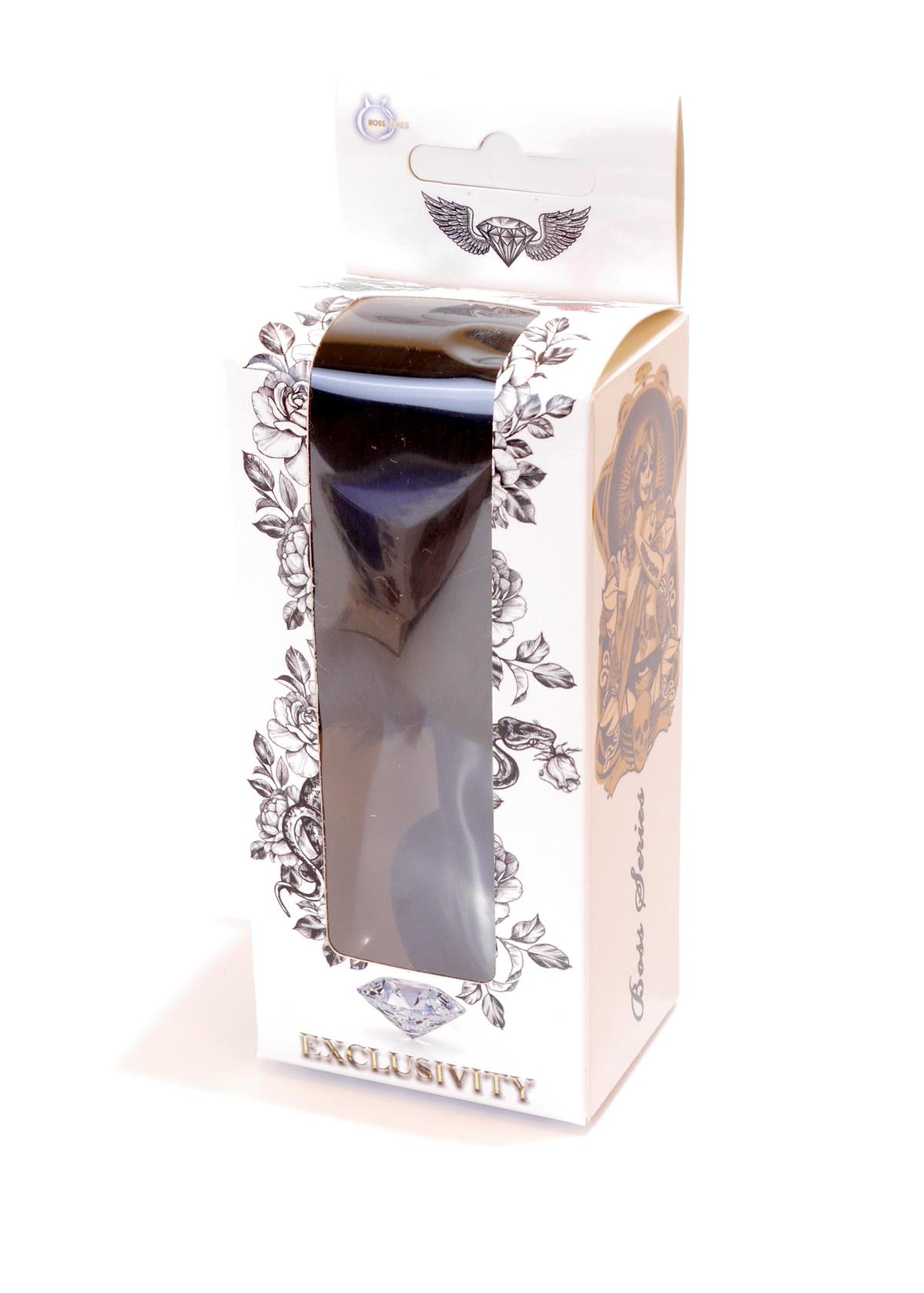 Bossoftoys - 64-00101 - Purple Silicone Anal Plug with bunny tail Purple - length 6,5 cm - dia 2,7 cm - colour window box