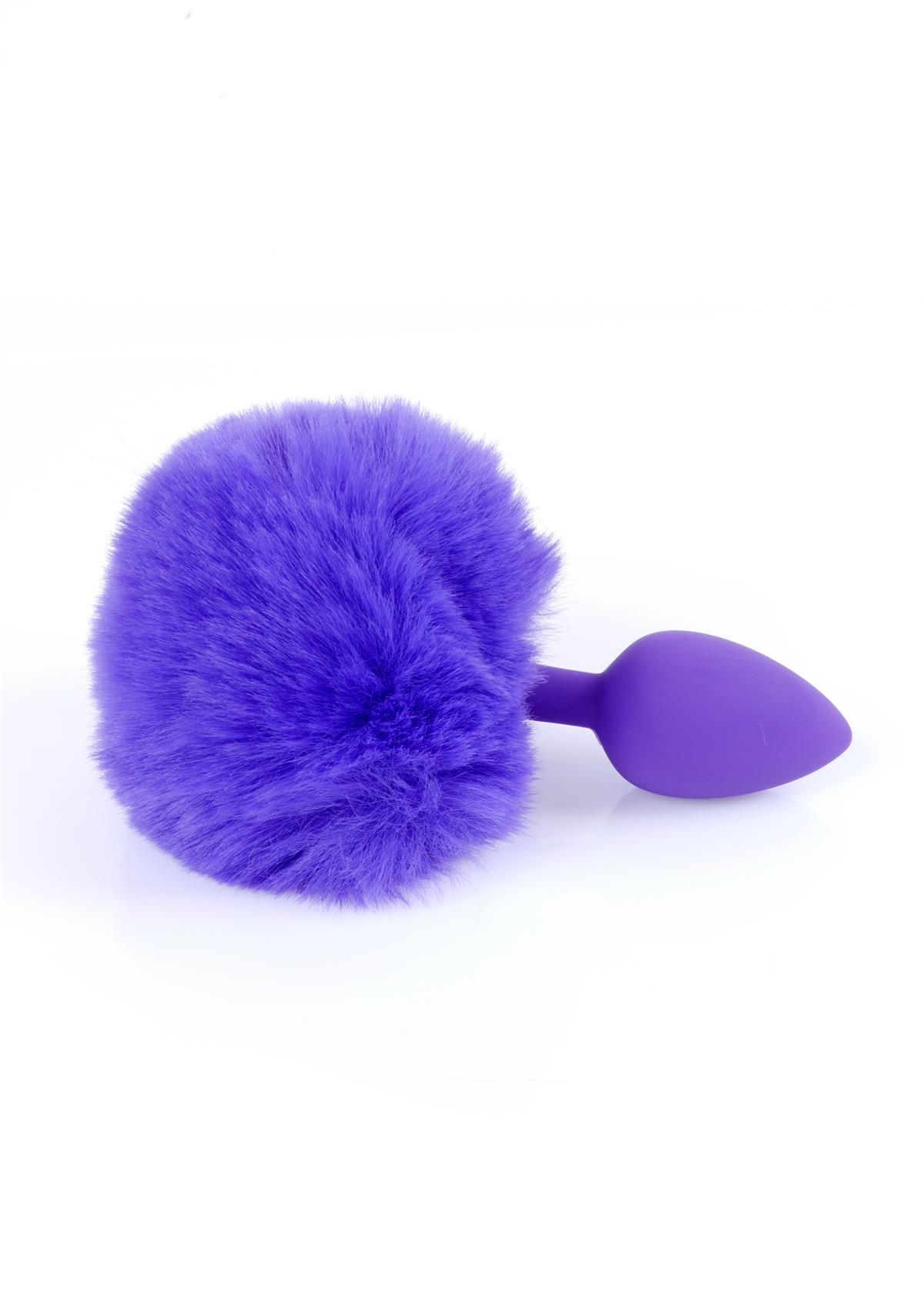 Bossoftoys - 64-00101 - Purple Silicone Anal Plug with bunny tail Purple - length 6,5 cm - dia 2,7 cm - colour window box