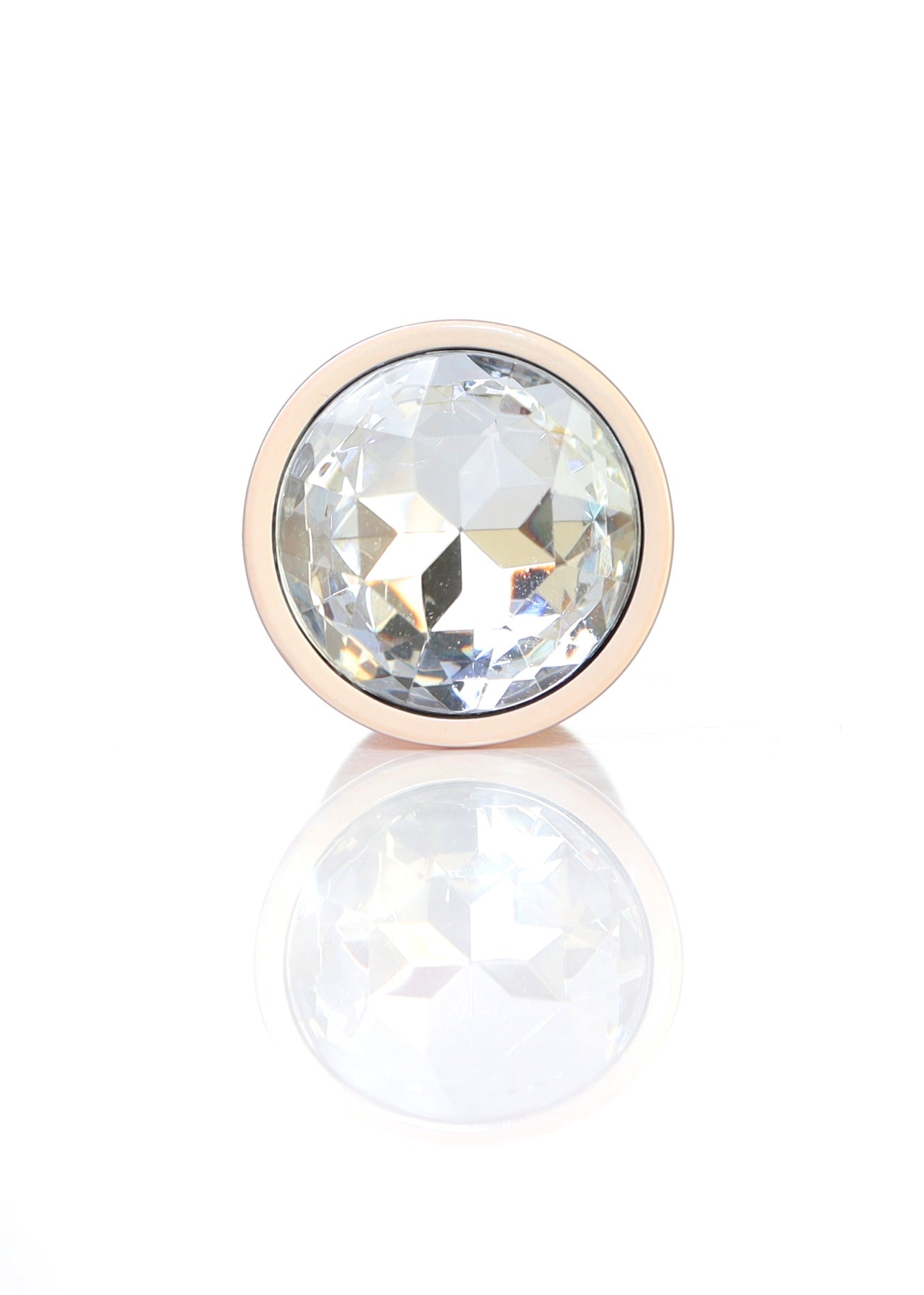 Boysoftoys - 64-00129 - Pearl Gold Anal Plug Clear Stone Small