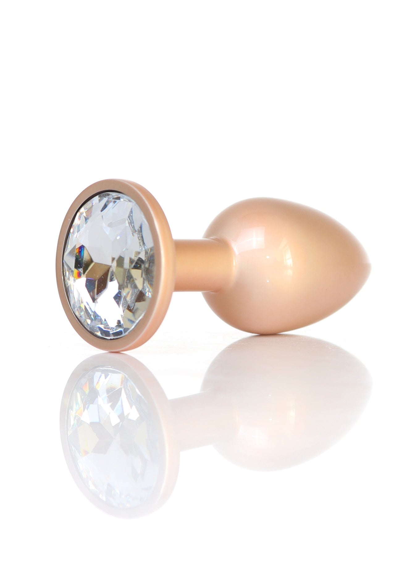 Boysoftoys - 64-00129 - Pearl Gold Anal Plug Clear Stone Small