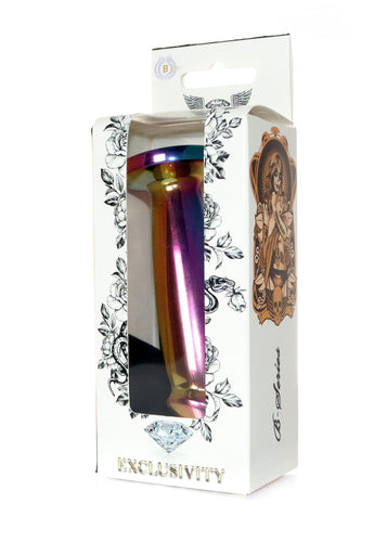 Boysoftoys - 64-00142 - Multi Colour Penis Anal Plug Clear Stone Medium - 12 Cm Dia 2,8 Cm