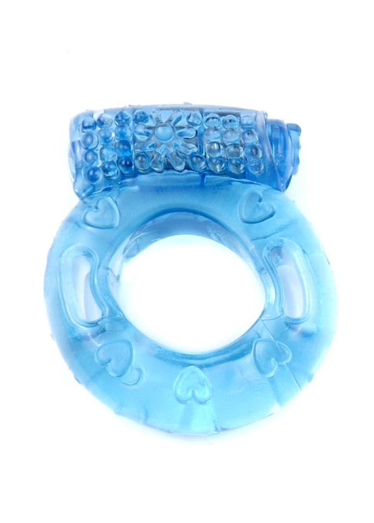 Boysoftoys - 67-00040 - Vibrating Cockring - Blue - batteries included - packed in plastic bag