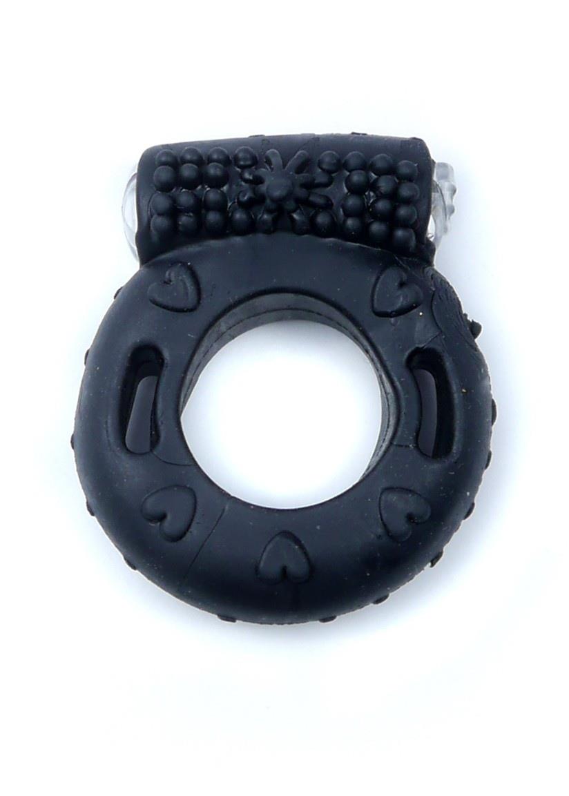 Boysoftoys - 67-00042 - Vibrating Cockring - Black - batteries included - packed in plastic bag