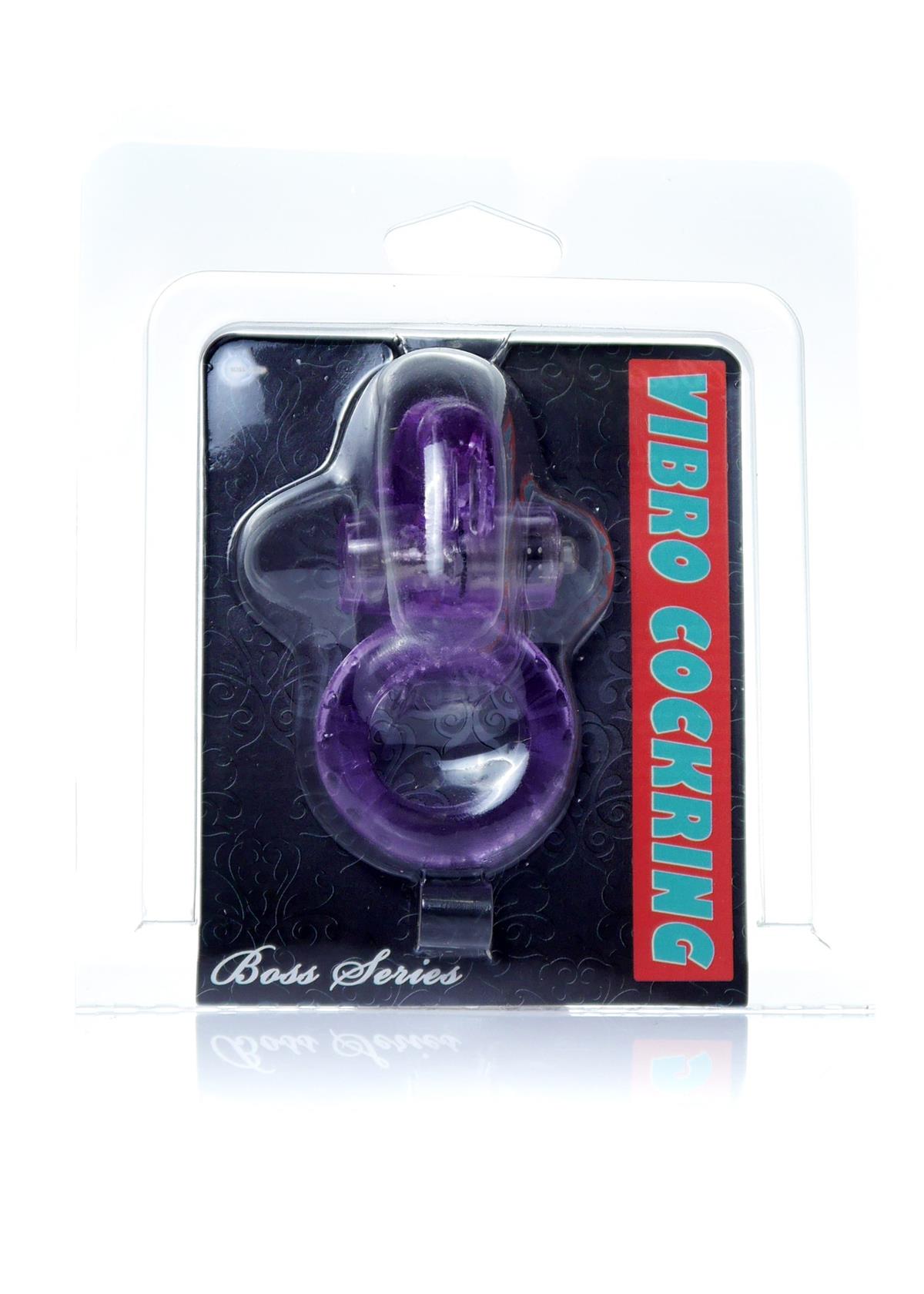 Bossoftoys - 67-00048 - Rabbit Vibrating Cockring - 7,5 cm - Purple - batteries included - packed in strong blister