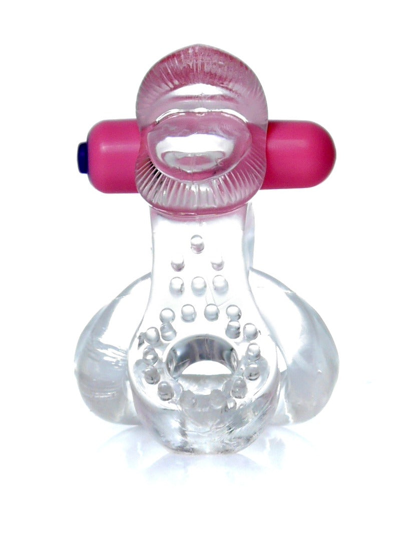 Bossoftoys - 67-00051 - Ring - Tongue Vibro CockRing - Clear -