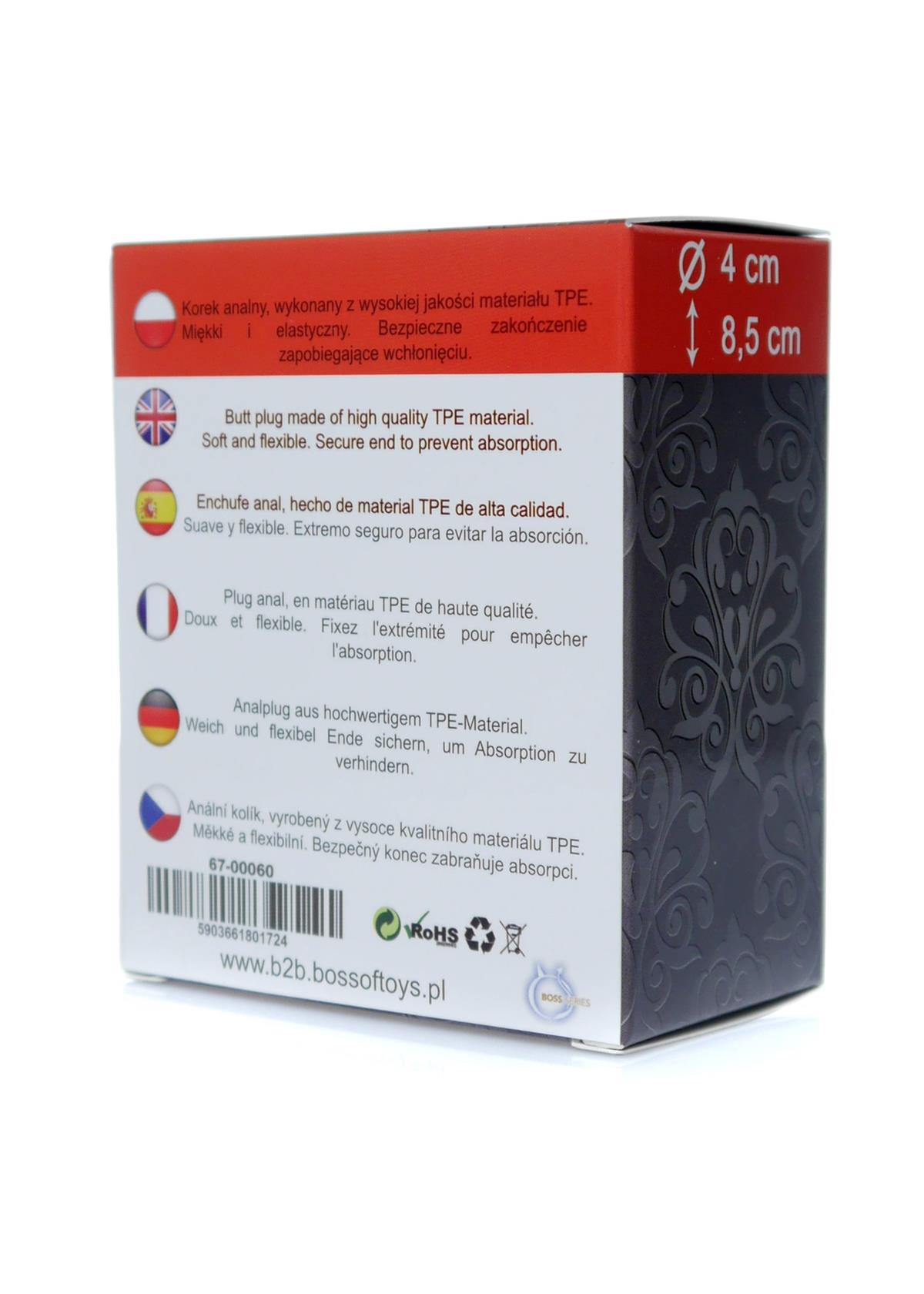 Boysoftoys - 67-00060 - Bubble Anal Medium Plug - length 8,5 cm - dia 4 cm - colour box