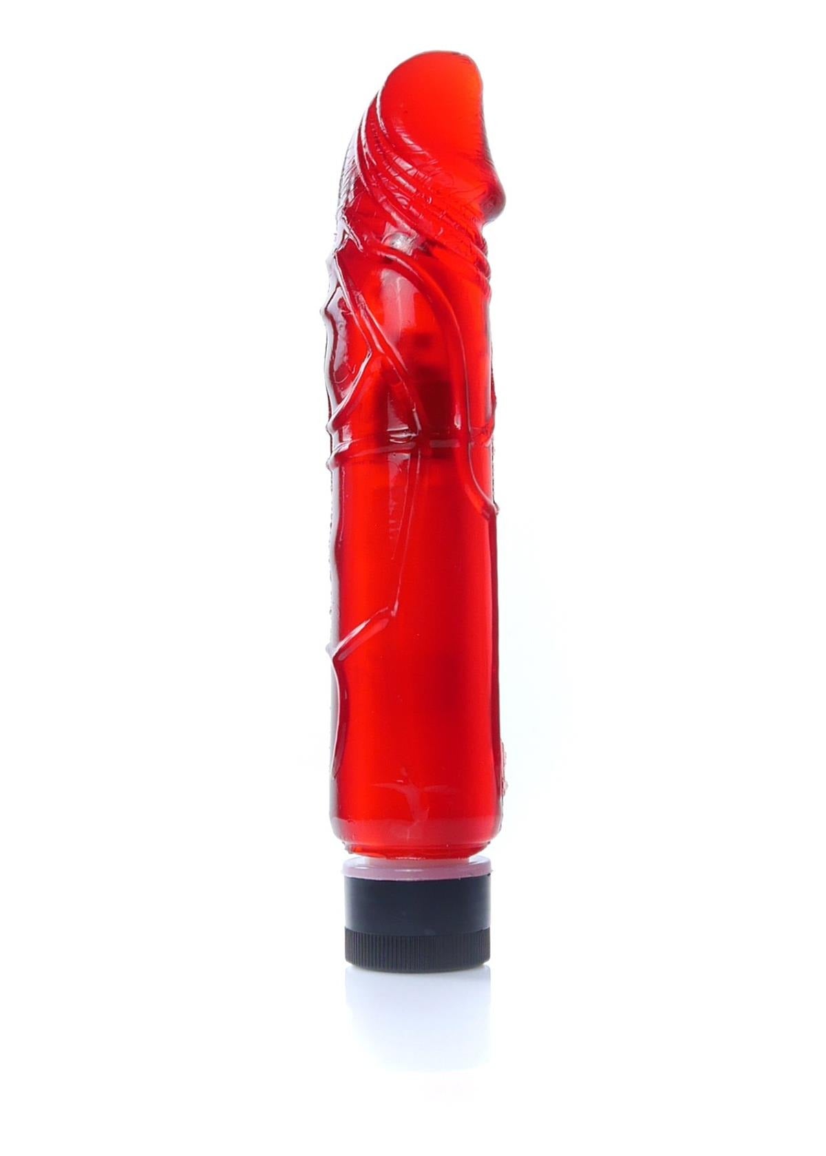 Boysoftoys - 67-00075 - Real Skin - Realistic vibrator - Juicy jelly Red - 22 m- Dia 4 cm - Multispeed