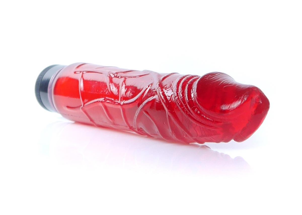 Boysoftoys - 67-00075 - Real Skin - Realistic vibrator - Juicy jelly Red - 22 m- Dia 4 cm - Multispeed