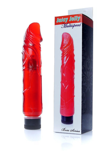 Boysoftoys - 67-00075 - Real Skin - Realistic vibrator - Juicy jelly Red - 22 m- Dia 4 cm - Multispeed