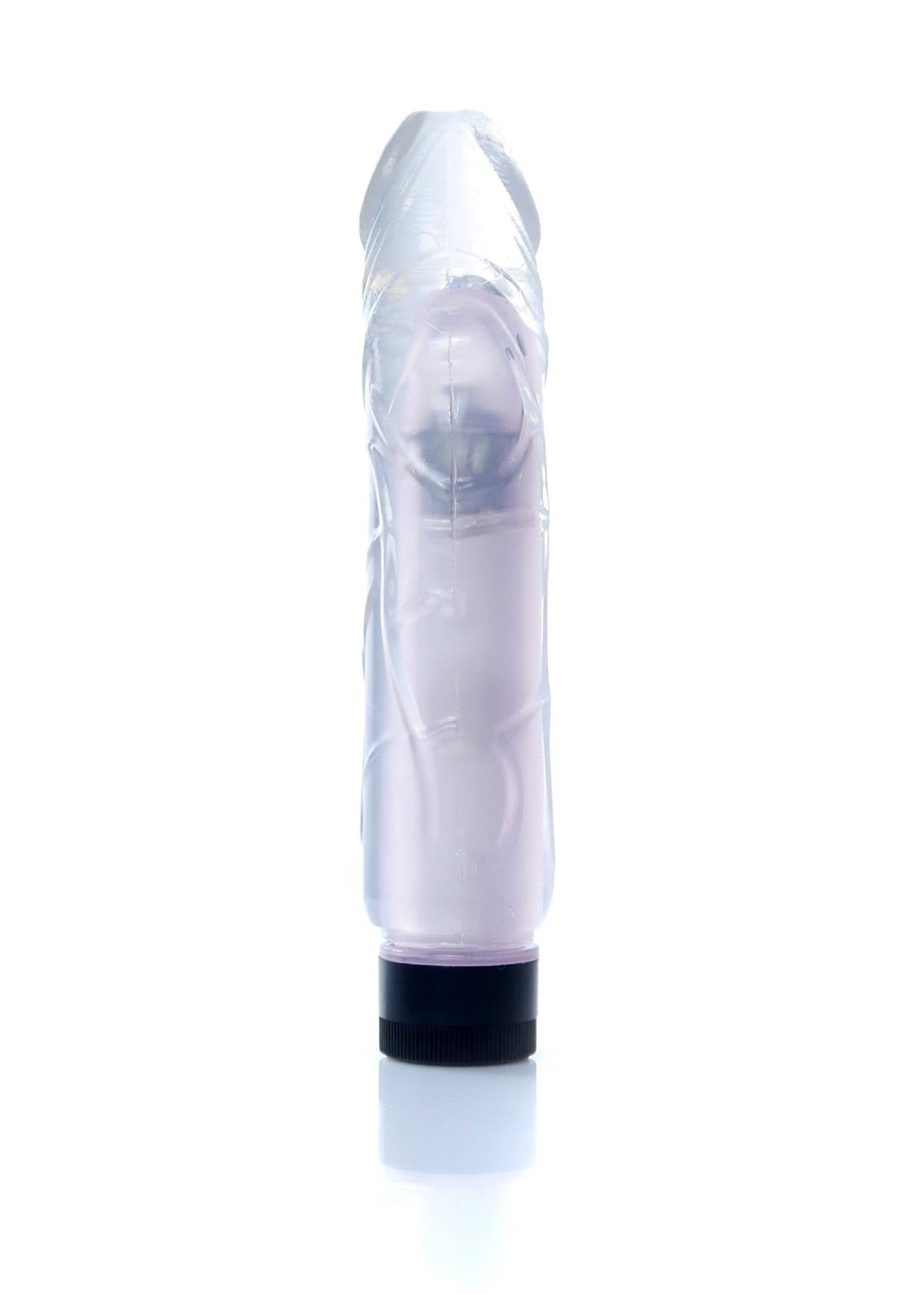 Bossoftoys - 67-00076 - Real Skin - Realistic vibrator - Juicy jelly Clear transparant - 22 m- Dia 4 cm - Multispeed