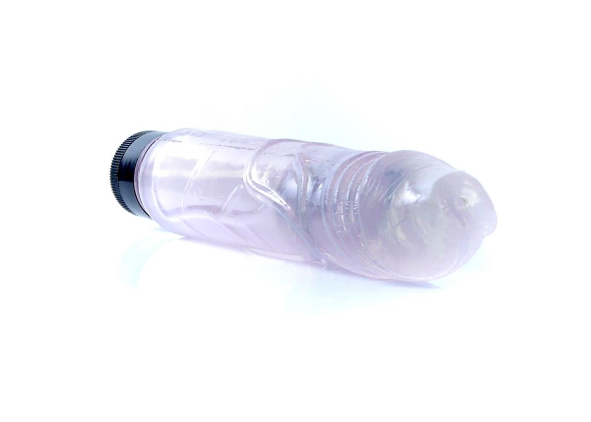 Bossoftoys - 67-00076 - Real Skin - Realistic vibrator - Juicy jelly Clear transparant - 22 m- Dia 4 cm - Multispeed