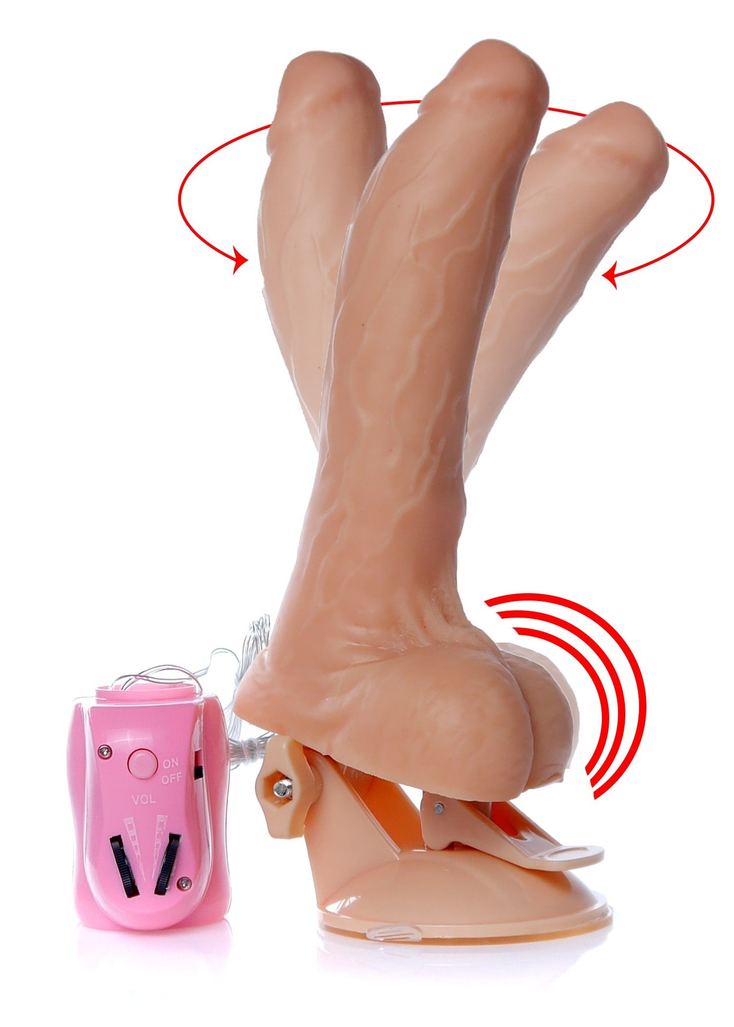 Bossoftoys - 67-00077 - Vibrator - Mr. Perfect - Rotating & Vibration - 12 Functions - 15 CM - Flesh